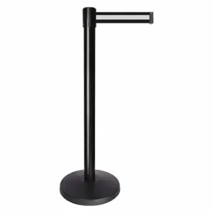 QUEUEWAY QPLUS-33-S3 Barrier Post With Belt, Abs, 40 Inch Post Height, 2 1/2 Inch Post Dia, Abs | CT8KGL 52NN82