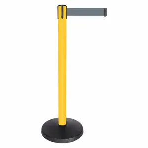 QUEUEWAY QPLUS-35-B5 Barrier Post With Belt, Abs, 40 Inch Post Height, 2 1/2 Inch Post Dia | CT8KRT 52NN92