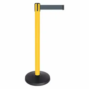 QUEUEWAY QPLUS-35-B7 Barrier Post With Belt, Abs, 40 Inch Post Height, 2 1/2 Inch Post Dia, Abs | CT8KJP 52NN93