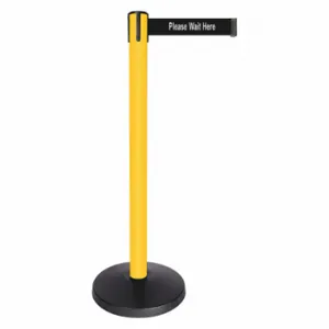 QUEUEWAY QPLUS-35-BC Barrier Post With Belt, Abs, 40 Inch Post Height, 2 1/2 Inch Post Dia, Abs | CT8KKK 52NN95