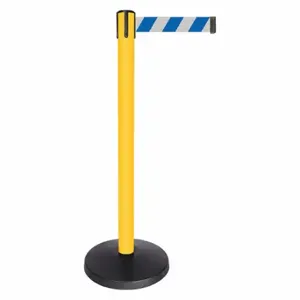 QUEUEWAY QPLUS-35-D1 Barrier Post With Belt, Abs, 40 Inch Post Height, 2 1/2 Inch Post Dia, Abs | CT8KGK 52NN97