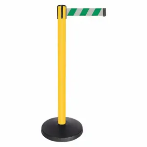 QUEUEWAY QPLUS-35-D2 Barrier Post With Belt, Abs, 40 Inch Post Height, 2 1/2 Inch Post Dia, Abs | CT8KJT 52NN98