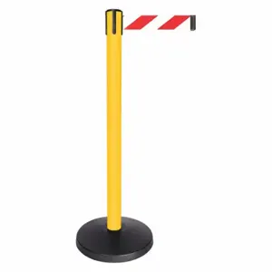 QUEUEWAY QPLUS-35-D3 Barrier Post With Belt, Abs, 40 Inch Post Height, 2 1/2 Inch Post Dia, Abs | CT8KHP 52NN99