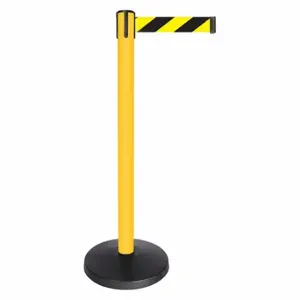 QUEUEWAY QPLUS-35-D4 Barrier Post With Belt, Abs, 40 Inch Post Height, 2 1/2 Inch Post Dia, Abs | CT8KGP 52NP01