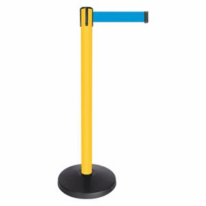 QUEUEWAY QPLUS-35-L3 Barrier Post With Belt, Abs, 40 Inch Post Height, 2 1/2 Inch Post Dia, Abs | CT8KKR 52NP09