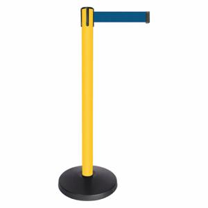 QUEUEWAY QPLUS-35-L7 Barrier Post With Belt, Abs, 40 Inch Post Height, 2 1/2 Inch Post Dia, Abs | CT8KLH 52NP11
