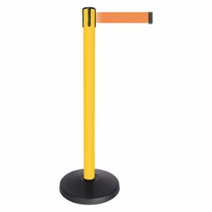 QUEUEWAY QPLUS-35-O5 Barrier Post With Belt, Abs, 40 Inch Post Height, 2 1/2 Inch Post Dia, Abs | CT8KLC 52NP13