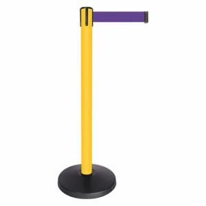 QUEUEWAY QPLUS-35-P5 Barrier Post With Belt, Abs, 40 Inch Post Height, 2 1/2 Inch Post Dia, Abs | CT8KJB 52NP14