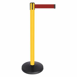 QUEUEWAY QPLUS-35-R7 Barrier Post With Belt, Abs, 40 Inch Post Height, 2 1/2 Inch Post Dia, Abs | CT8KHZ 52NP16