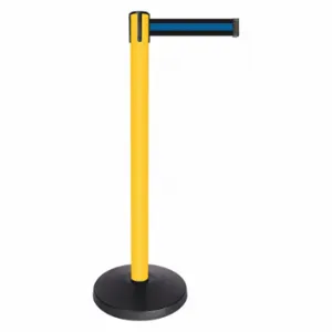 QUEUEWAY QPLUS-35-S1 Barrier Post With Belt, Abs, 40 Inch Post Height, 2 1/2 Inch Post Dia, Abs | CT8KHD 52NP22