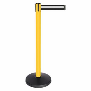 QUEUEWAY QPLUS-35-S3 Barrier Post With Belt, Abs, 40 Inch Post Height, 2 1/2 Inch Post Dia, Abs | CT8KHW 52NP24