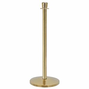 QUEUEWAY QWAY310-2P Urn Top Rope Post, 39 Inch Height, 12 1/4 Inch Base Dia, Polished Brass, Polished Brass | CT8KTB 31MJ11