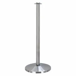 QUEUEWAY QWAY314-3S Contemporary Top Post, 39 Inch Ht, 12 1/4 Inch Base Dia, Satin Stainless Steel | CT8KTA 31MJ18