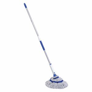 QUICKIE 72036M4 Wet Mop Kit, String Mop, 28 oz Dry Wt, Launderable, Snap-On Connection, Polyester, Blue | CT8KVZ 53JW55