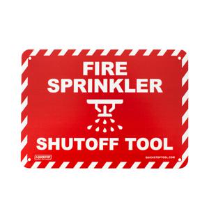 QUICKSTOP TOOL QSMD-Schild, für Feuersprinkler-Werkzeug, 7 x 10 Zoll, HDPE | CM7NDM