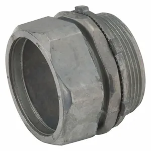 RACO 2802 Compression Conduit Connector, 1 11/32 Inch Overall Length, Zinc, Gray | CH6JGC 52NE11