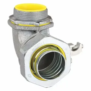 RACO 3545-3 Liquid-Tight Conduit Fitting, Steel/Iron, 1 1/4 Inch Trade Size, Insulated, 90 Deg. Elbow | CT8LAZ 52AX38