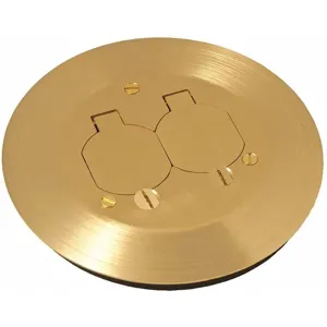 RACO RAC5500KIT Floor Box Cover, Brass, Shape Round, 2-1/4 Inch L, 2-1/4 Inch W | CD2FHE 52AW83