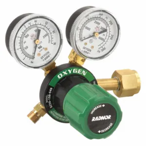 RADNOR RAD64003031 Gas Regulator, Single Stage, CGA 540 Inlet, 9/16 18 M RH Outlet, 150 PSIg, Oxygen | CT8LHA 31UR38