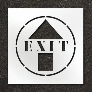 RAE STL-108-12405 Pavement Stencil, Exit, 24 X 24 Inch Message Size, 30 X 30 Inch Stencil Size | CT8MDC 429X57