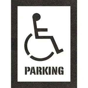 RAE STL-108-33606 Pavement Stencil, Handicap Symbol, 54 Inch Height, 38 Inch WidthWhite, Ada | CT8MEW 419Y62