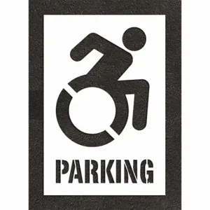 RAE STL-108-34004 Pavement Stencil, Handicap Symbol, 60 Inch Height, 41 Inch WidthWhite, Ada | CT8MQU 419Y58