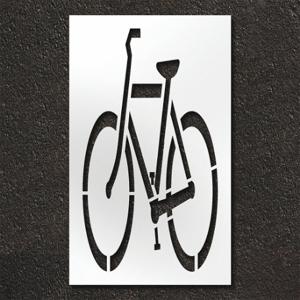 RAE STL-108-5100 Pavement Stencil, Bike, Parking Lot, 48 Inch Width, 80 Inch Height, 0.125 Inch Thick | CT8LZE 429X20