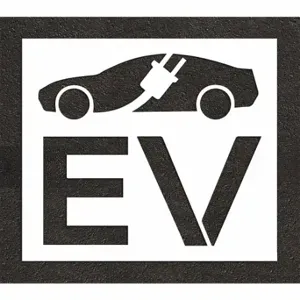 RAE STL-108-52413 Pavement Stencil, Electric Car Logo, 24 Inch Height, 36 Inch Width1 Pieces | CT8MBM 419Y78