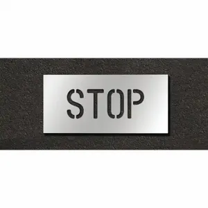 RAE STL-108-70403 Pavement Stencil, Stop, 0.125 Inch Thick, 10 Inch Height, 17 Inch Width | CT8MLJ 429U57