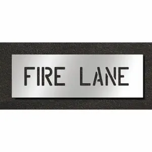 RAE STL-108-70431 Pavement Stencil, Fire Lane, 0.125 Inch Thick, 10 Inch Height, 28 Inch Width, Polyethylene | CT8MDJ 429U58