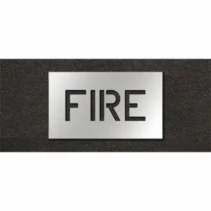 RAE STL-108-70601 Pavement Stencil, Fire, 0.125 Inch Thick, 12 Inch Height, 22 Inch Width | CT8MDR 429U62