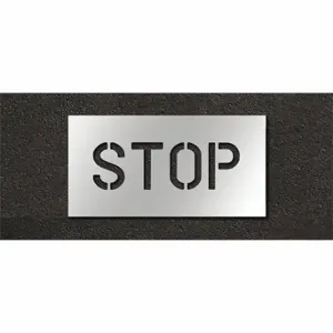 RAE STL-108-70603 Pavement Stencil, Stop, 0.125 Inch Thick, 12 Inch Height, 25 Inch Width | CT8MLK 429U64