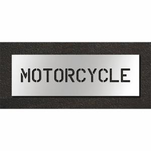 RAE STL-108-70616 Pavement Stencil, Motorcycle, 0.125 Inch Thick, 12 Inch Height, 54 Inch Width | CT8MGH 429U77