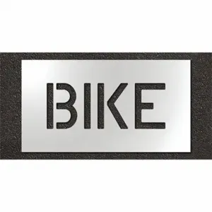 RAE STL-108-70617 Pavement Stencil, Bike, 0.125 Inch Thick, 12 Inch Height, 22 Inch Width | CT8LYY 429U78