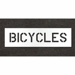 RAE STL-108-70618 Pavement Stencil, Bicycles, 0.125 Inch Thick, 12 Inch Height, 41 Inch Width, Polyethylene | CT8LYQ 429U79