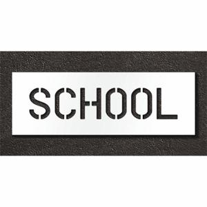 RAE STL-108-70623 Pavement Stencil, School, 0.125 Inch Thick, 12 Inch Height, 34 Inch Width | CT8MKT 429U84