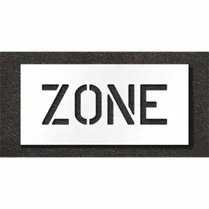 RAE STL-108-71024 Pavement Stencil, Zone, 0.125 Inch Thick, 16 Inch Height, 42 Inch Width | CT8MNM 429V24