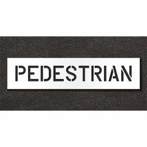 RAE STL-108-70625 Pavement Stencil, Pedestrian, 0.125 Inch Thick, 12 Inch Height, 51 Inch Width | CT8MJD 429U86