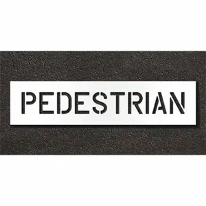 RAE STL-108-70625 Pavement Stencil, Pedestrian, 0.125 Inch Thick, 12 Inch Height, 51 Inch Width | CT8MJD 429U86