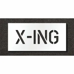 RAE STL-108-70627 Pavement Stencil, X-Ing, 0.125 Inch Thick, 12 Inch Height, 25 Inch Width | CT8MMW 429U88