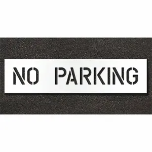 RAE STL-108-70632 Pavement Stencil, No Parking, 0.125 Inch Thick, 12 Inch Height, 49 Inch Width | CT8MGW 429U93