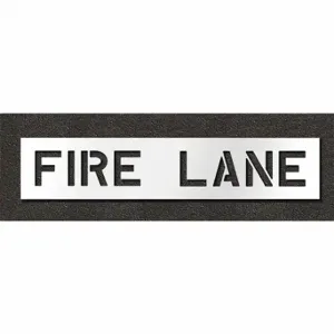 RAE STL-108-70831 Pavement Stencil, Fire Lane, 0.125 Inch Thick, 14 Inch Height, 68 Inch Width, Polyethylene | CT8MDL 429U96