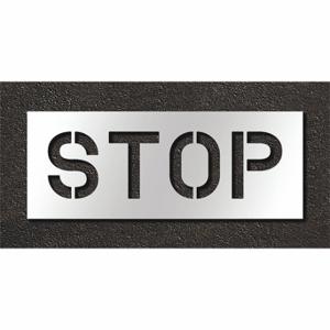 RAE STL-108-71003 Pavement Stencil, Stop, 0.125 Inch Thick, 16 Inch Height, 41 Inch Width | CT8MPP 429V03