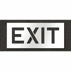 RAE STL-108-71005 Pavement Stencil, Exit, 0.125 Inch Thick, 16 Inch Height, 36 Inch Width | CT8MQM 429V05