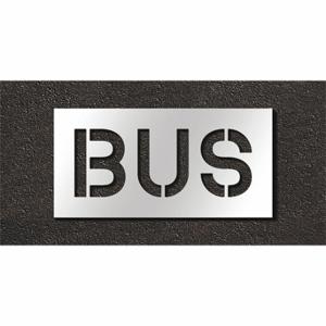 RAE STL-108-71015 Pavement Stencil, Bus, 0.125 Inch Thick, 16 Inch Height, 32 Inch Width | CT8LZH 429V15