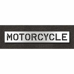 RAE STL-108-71016 Pavement Stencil, Motorcycle, 0.125 Inch Thick, 16 Inch Height, 94 Inch Width | CT8MGJ 429V16