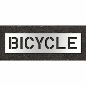 RAE STL-108-71018 Pavement Stencil, Bicycles, 0.125 Inch Thick, 16 Inch Height, 62 Inch Width, Polyethylene | CT8LYR 429V18