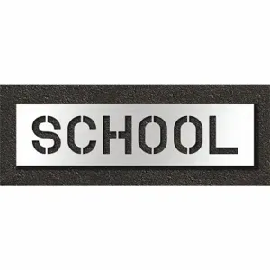 RAE STL-108-71023 Pavement Stencil, School, 0.125 Inch Thick, 16 Inch Height, 62 Inch Width | CT8MKV 429V23