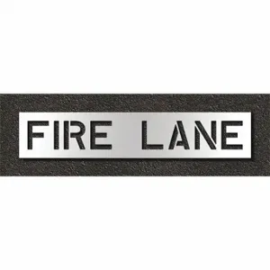 RAE STL-108-71031 Pavement Stencil, Fire Lane, 0.125 Inch Thick, 16 Inch Height, 81 Inch Width, Polyethylene | CT8MQP 429V31