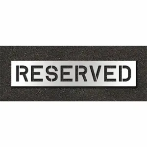 RAE STL-108-71033 Pavement Stencil, Reserved, 0.125 Inch Thick, 16 Inch Height, 78 Inch Width, Polyethylene | CT8MJV 429V33